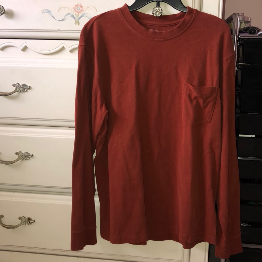 Burnt orange vintage pocket long sleeve